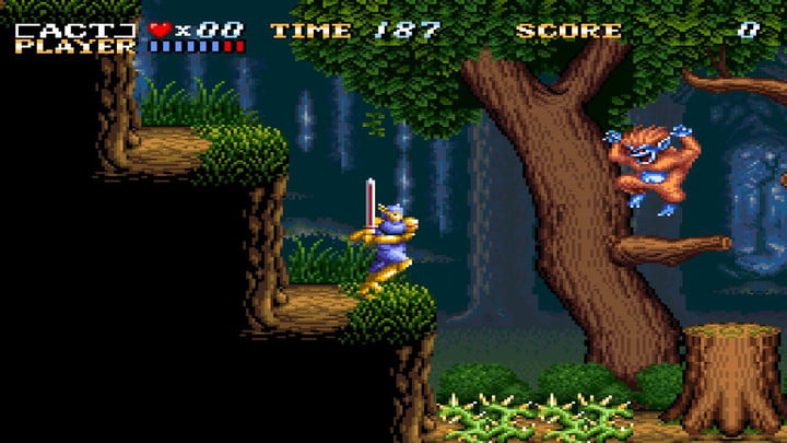 Main character jumping in ActRaiser.