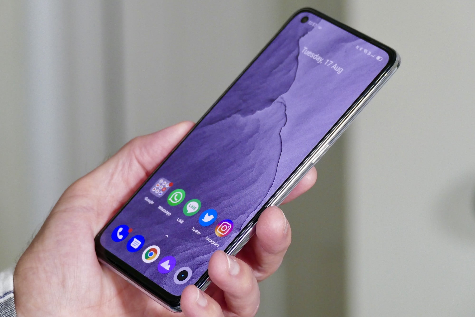 The Realme GT Master Edition's screen.