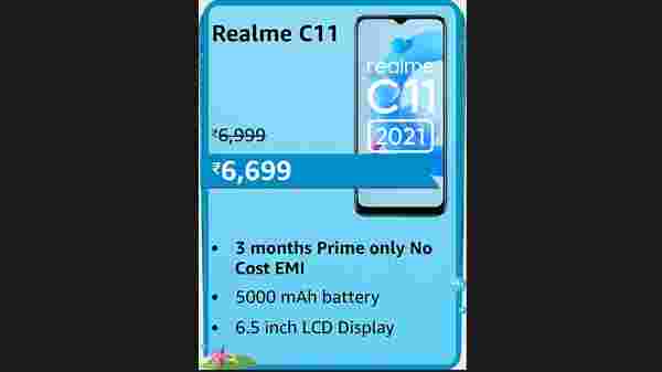 Realme C11 (2021) (Cool Blue, 2GB RAM, 32GB Storage) 