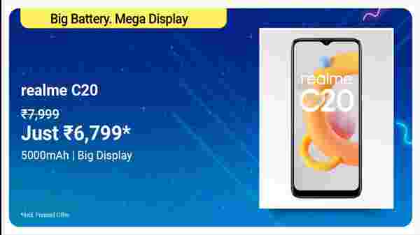Realme C20 (Cool Blue, 32 GB)  (2 GB RAM)