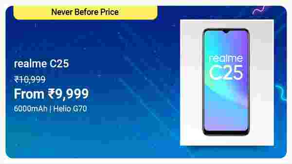 Realme C25 (Watery Grey, 64 GB)  (4 GB RAM)