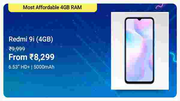 Redmi 9i (Sea Blue, 64 GB)  (4 GB RAM)