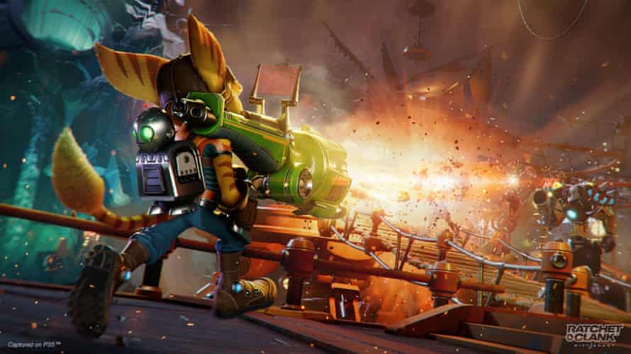 Immense action set pieces ... Ratchet & Clank: Rift Apart.