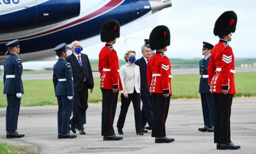 President of the European Commission Ursula von der Leyen arrives for the G7 Summit, Cornwall