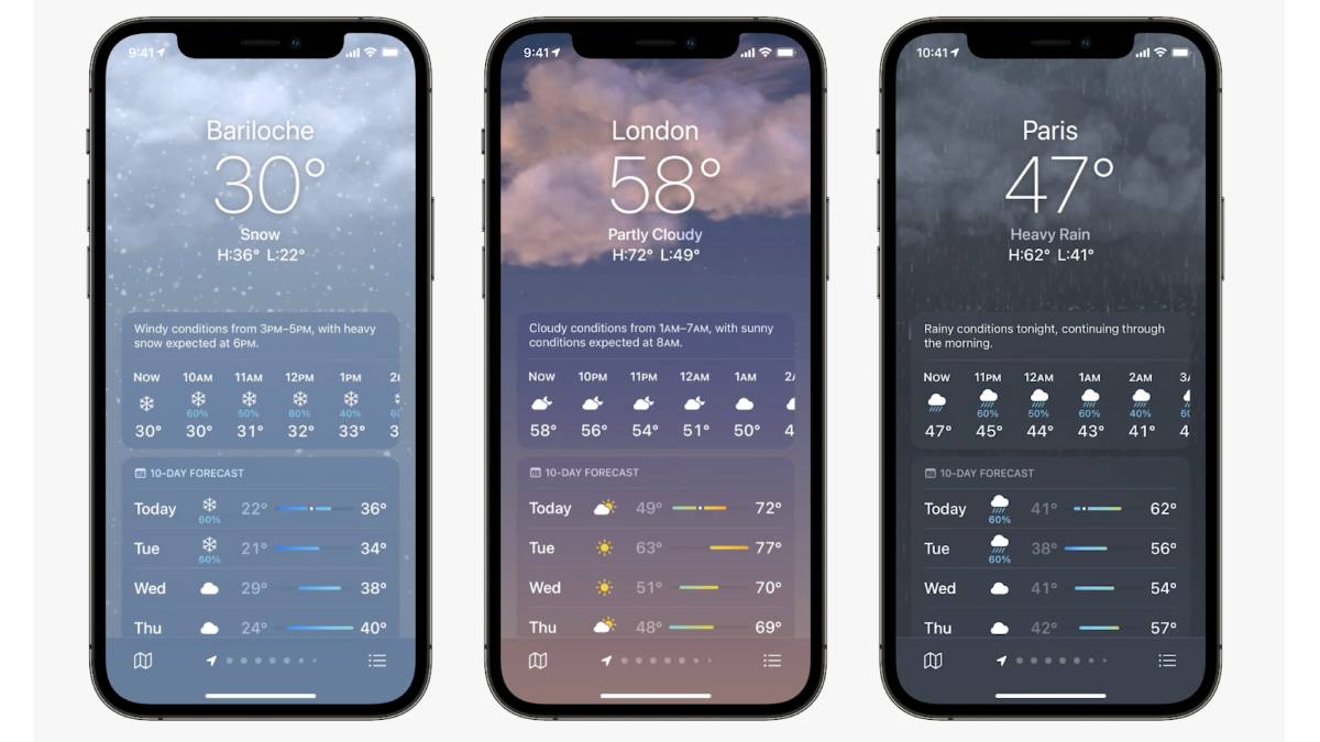 ios 15 weather ios 15